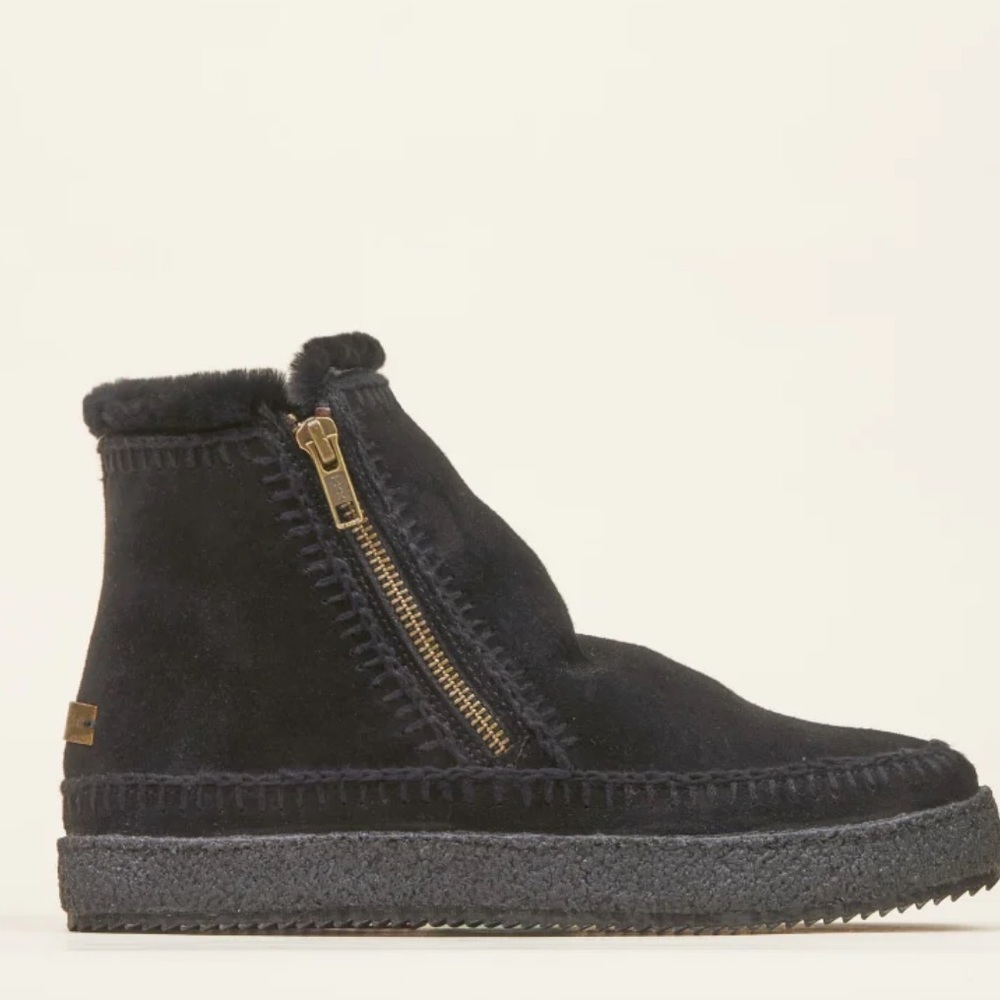Anthropologie Brand New Laidback London Setsu Shearling Black winter boot🌈 - Picture 4 of 12